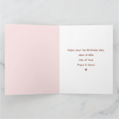 1e verjaardag meisje roze Schattigee olifant ballo Kaart (Binnen)