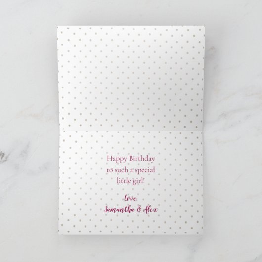 1e Verjaardag Meisje Schattige Roze Puppy (Binnen)