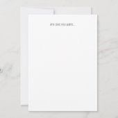 1e verjaardag meisje uitnodigen, meisje verjaardag kaart (Achterkant)