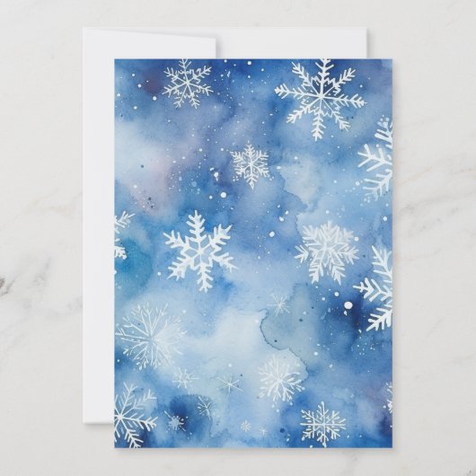 1e Verjaardag Meisje Winter Onederland Feestsneeuw Kaart (Achterkant)