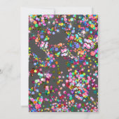1e verjaardag meisjes glitter party kaart (Achterkant)