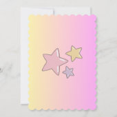 1e verjaardag meisjes uitnodiging in roze (Achterkant)