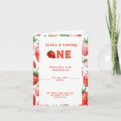 1e verjaardag met aardbeien lijst (Voorkant)