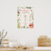 1e verjaardag mijlpaal fee eerst poster (Keuken)