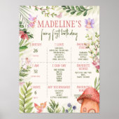 1e verjaardag mijlpaal fee eerst poster (Voorkant)