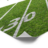 1e Verjaardag Milestone Football | Eerste jaar oml Poster (Hoek)