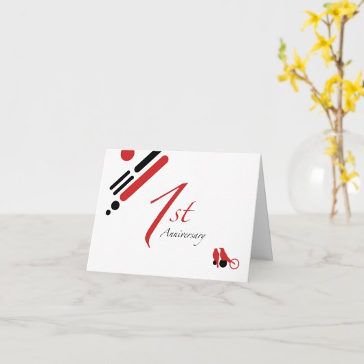 1e verjaardag (mod vogels) kaart (Gele Bloem)