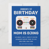 1e verjaardag moeder is dj blauw kaart (Voorkant)