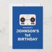 1e verjaardag moeder is dj blauw kaart (Achterkant)