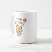 1e Verjaardag Muis Kinderverjaardag Koffiemok (Voorkant links)