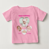 1e verjaardag naam leeftijd foto collage baby meis (Voorkant)