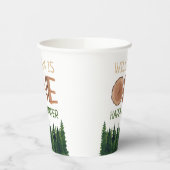 1e Verjaardag Naam Rustieke One Happy Camper Papieren Bekers (Links)