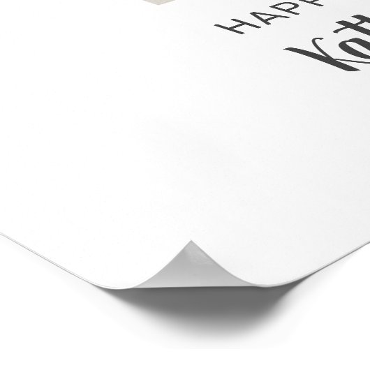 1e Verjaardag Nummer 1 Fotocollage Aangepast Afbee Poster (Hoek)