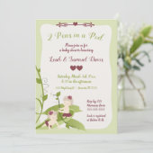 1e verjaardag of uitnodiging tot Baby shower (Staand voorkant)