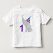 1e verjaardag olifant kinder shirts (Voorkant)
