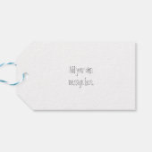 1e verjaardag olifant met ballon cadeaulabel (Achterkant Horizontaal)