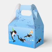 1e verjaardag onder het zee orka walvis baby meisj bedankdoosjes (Achterkant)