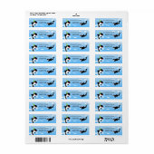 1e verjaardag onder het zee orka walvis baby meisj etiket (Full Sheet)