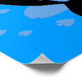 1e verjaardag onder het zee orka walvis baby meisj poster (Hoek)