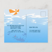 1e verjaardag onderzee orka walvis baby meisje uitnodiging briefkaart (Achterkant)