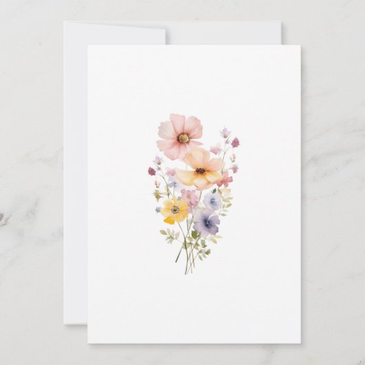 1e verjaardag Onze Kleine Wilde Bloem Wordt Eén  Kaart (Achterkant)