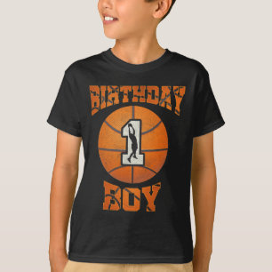 1e Verjaardag Outfit Boy Bysketbyll Eerste 1 jaar  T-shirt