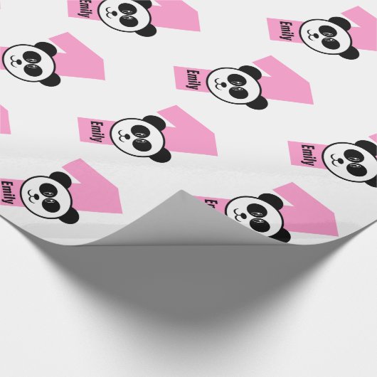 1e verjaardag PANDA 1 jaar oude naam aangepast mei Cadeaupapier (Hoek)