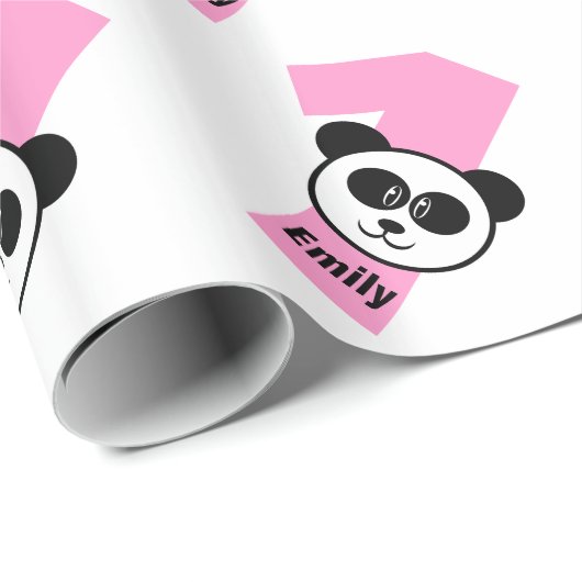 1e verjaardag PANDA 1 jaar oude naam aangepast mei Cadeaupapier (Rol Hoek)