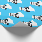 1e verjaardag PANDA 1 jaar oude naam van Aangepast Cadeaupapier (Hoek)