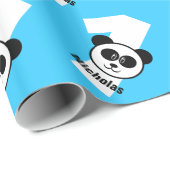 1e verjaardag PANDA 1 jaar oude naam van Aangepast Cadeaupapier (Rol Hoek)