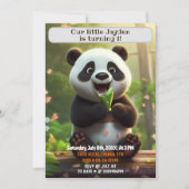 1e Verjaardag Panda Gepersonaliseerde Kinder naam  Kaart (Voorkant)