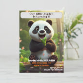 1e Verjaardag Panda Gepersonaliseerde Naam Leeftij Kaart (Staand voorkant)