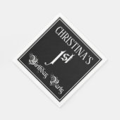 1e verjaardag Partij - Fancy Manuscript + de Naam Servet (Hoek)