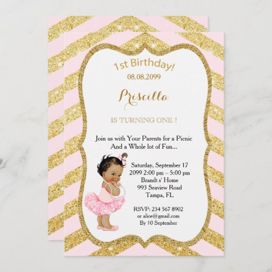 1e verjaardag, picknick 1ste verjaardag, 1e verjaa kaart (Voorkant / Achterkant)