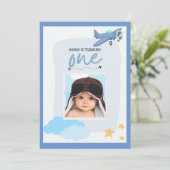 1e verjaardag Pilot uitnodiging (Staand voorkant)