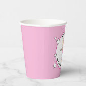 1e Verjaardag PInk Princess Cartoon Schattigee Par Papieren Bekers (Rechts)
