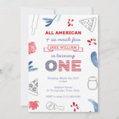 1e verjaardag Pizza Party for Boy or Girl Kaart (Voorkant)