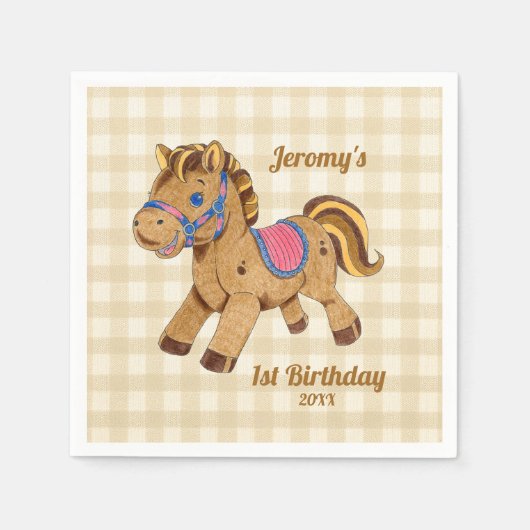 1e Verjaardag Pony Servet (Voorkant)