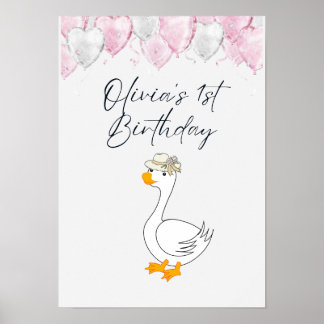 1e Verjaardag Poster met Naam