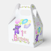 1e Verjaardag Prinses Beer Custom Bedankdoosjes (Achterkant)