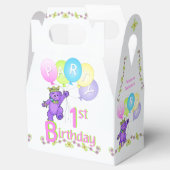 1e Verjaardag Prinses Beer Custom Bedankdoosjes (Geopend)