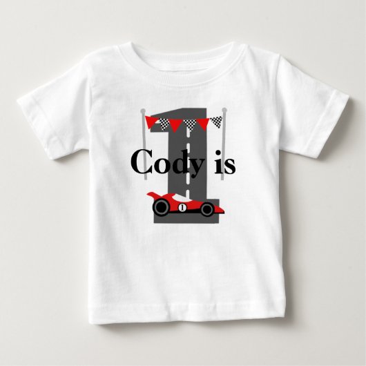 1e verjaardag Race-car Custom (Voorkant)