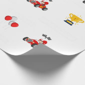 1e verjaardag raceauto inpakpapier (Hoek)