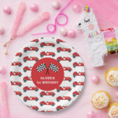 1e Verjaardag  Racing Car Party Papieren Bordje (Feest)