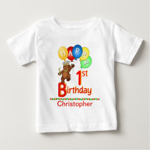 1e Verjaardag Regal Teddy Bear Custom Name