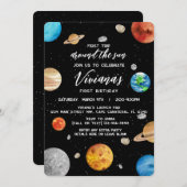 1e verjaardag - reis rond de zon buitenruimte kaart (Voorkant / Achterkant)