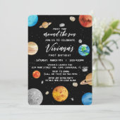 1e verjaardag - reis rond de zon buitenruimte kaart (Staand voorkant)