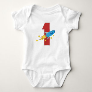 1e verjaardag Retro Rocket Romper