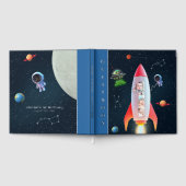 1e verjaardag Rocket Space | Enorme één foto colla Gastenboek (Volledig)