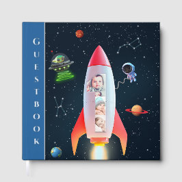 1e verjaardag Rocket Space | Enorme één foto colla Gastenboek